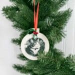 Tissue Paper Printed Christmas Ornaments make a great, sentimental gift - an easy Christmas craft that's budget friendly too.