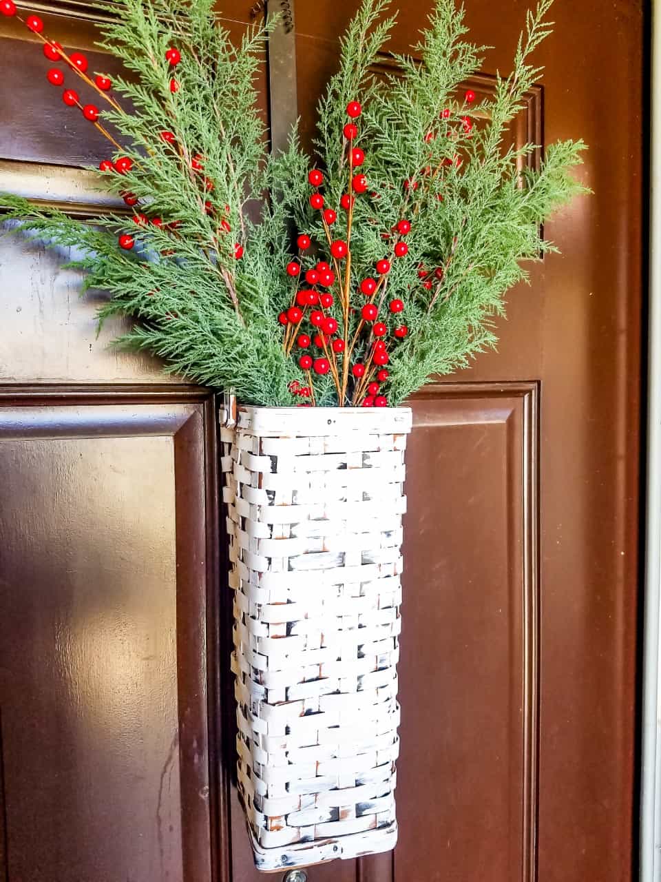 Farmhouse Front Door Christmas Basket