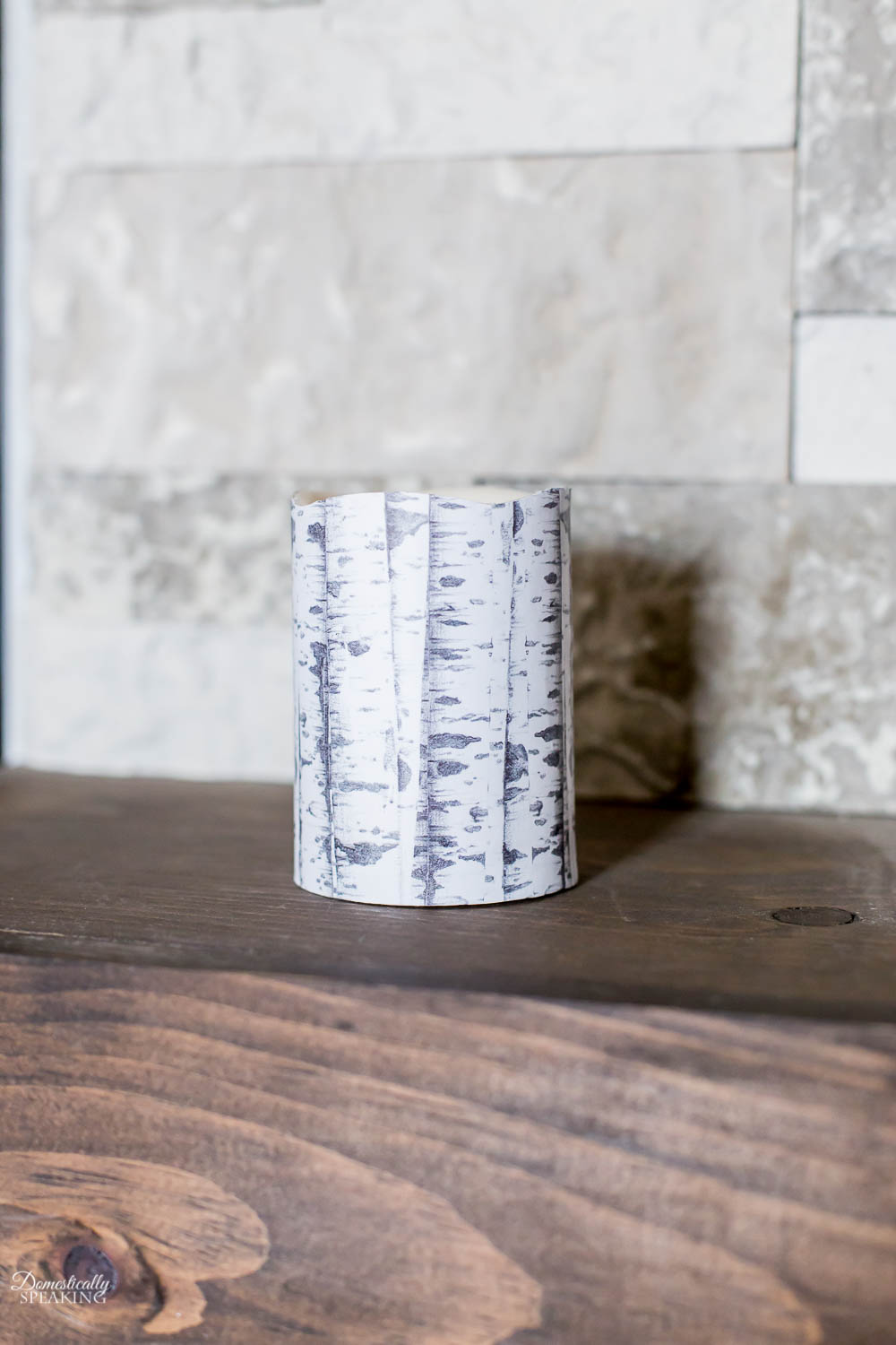 DIY Faux Birch Candles