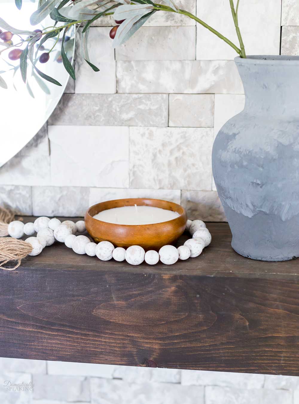 DIY Wood Bowl Candle