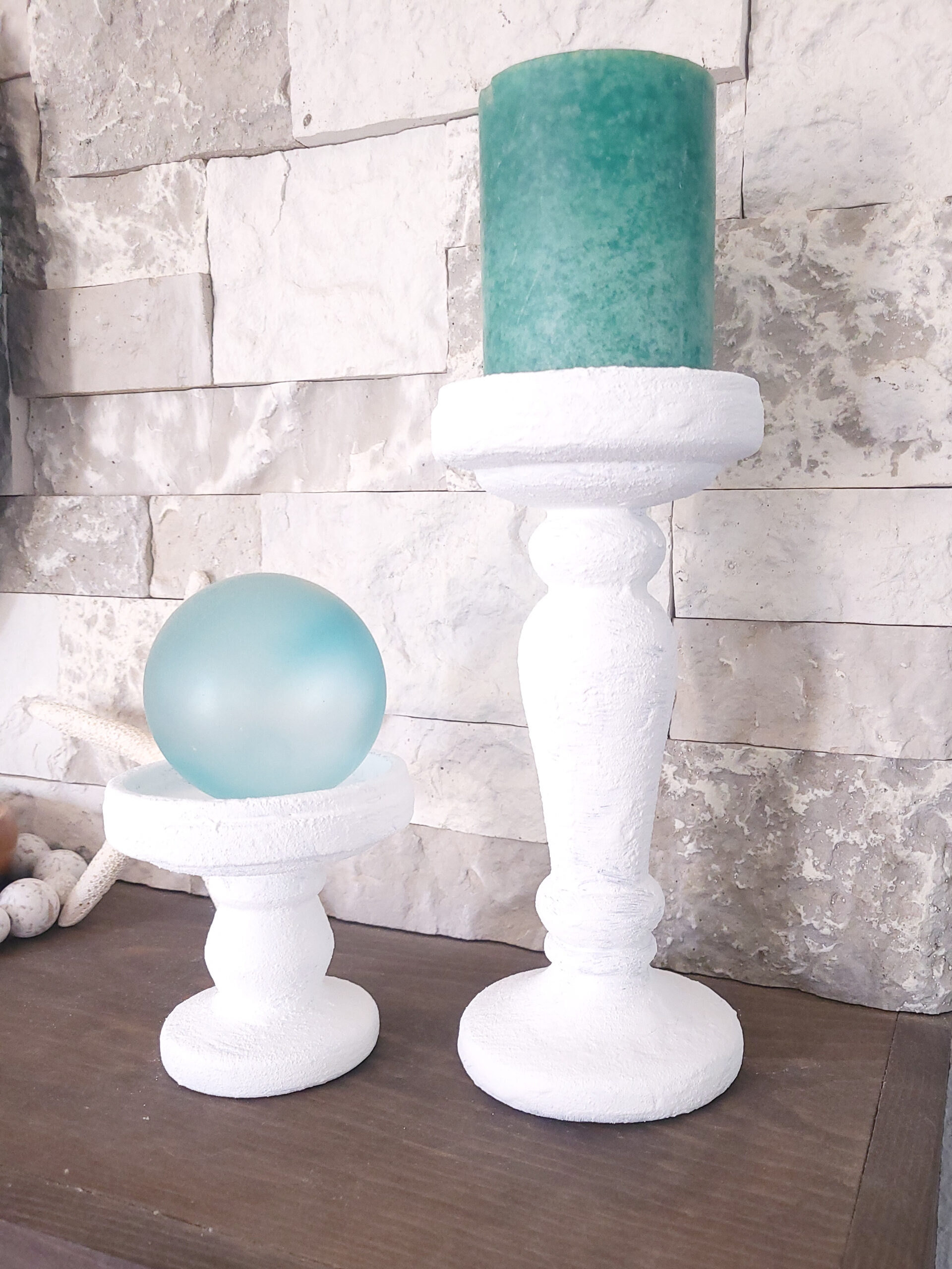 diy plaster candle holder