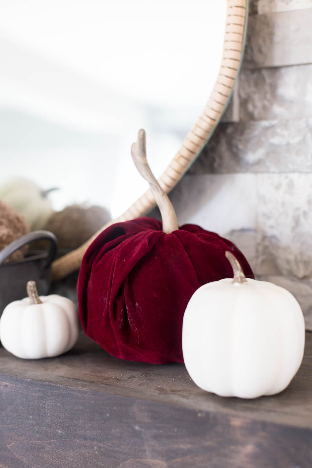 DIY Velvet Pumpkins