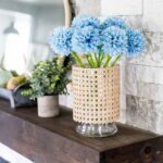 cane wrapped vase DIY