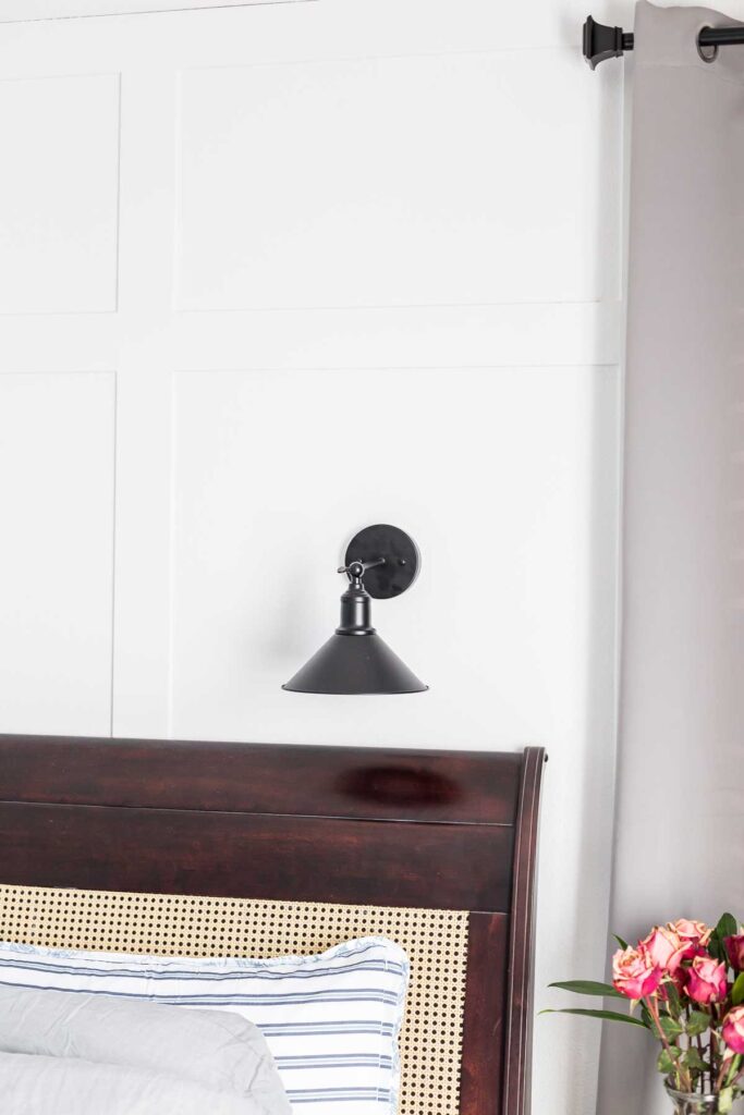 finished board and batten wainscoating wall