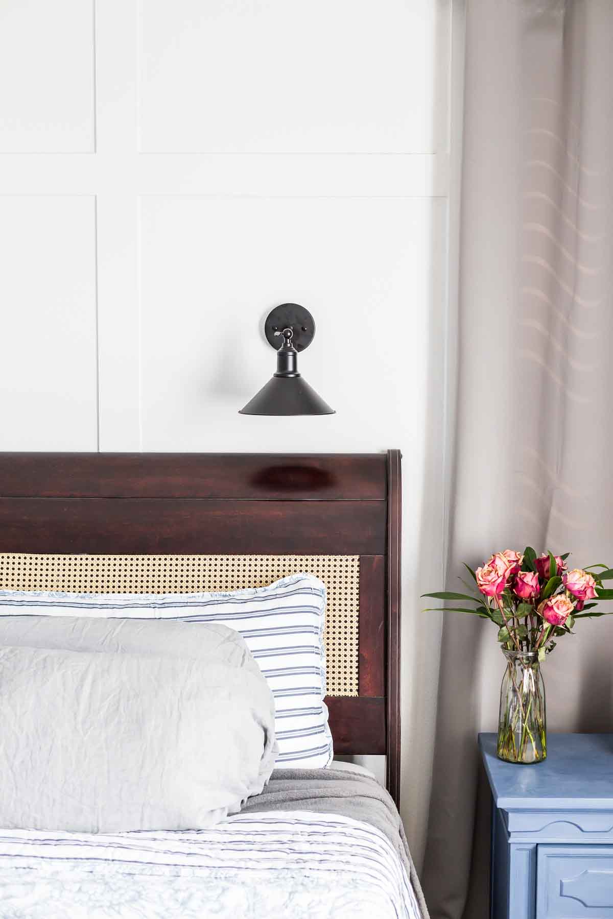 board and batten feature wall made with bender board